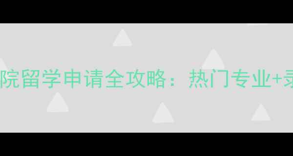 图片 广东财经大学国际学院留学申请全攻略：热门专业+录取要求+奖学金信息