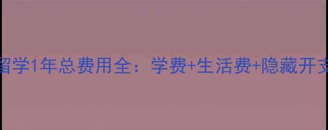 图片 美国留学1年总费用全：学费+生活费+隐藏开支清单