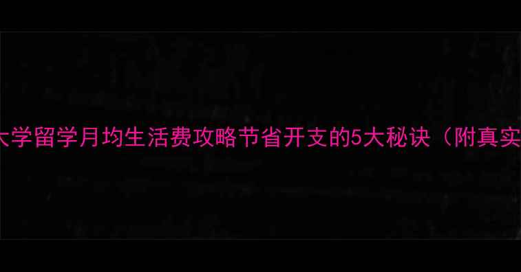 图片 🌟西北大学留学月均生活费攻略节省开支的5大秘诀（附真实数据）2