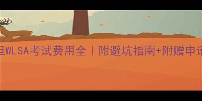 图片 📚复旦WLSA考试费用全｜附避坑指南+附赠申请攻略