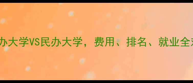 图片 🔥留学选校必看！公办大学VS民办大学，费用、排名、就业全对比（附避坑指南）2